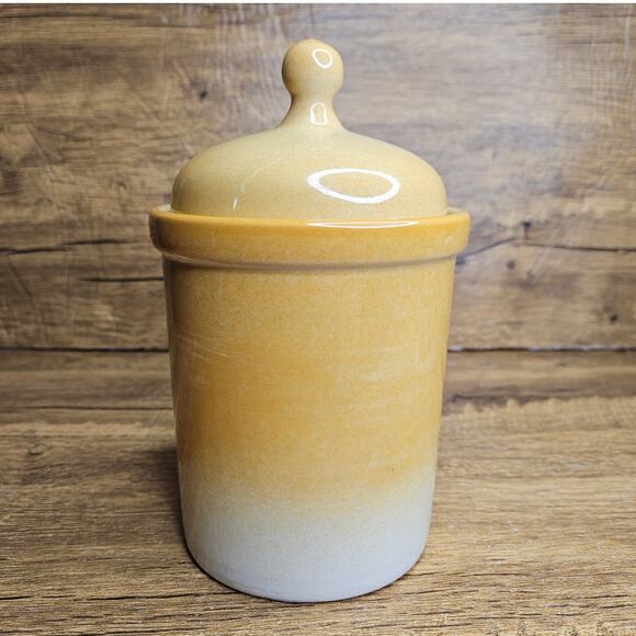 Tea "Te" ceramic pottery container with lid - Picture 4 of 9